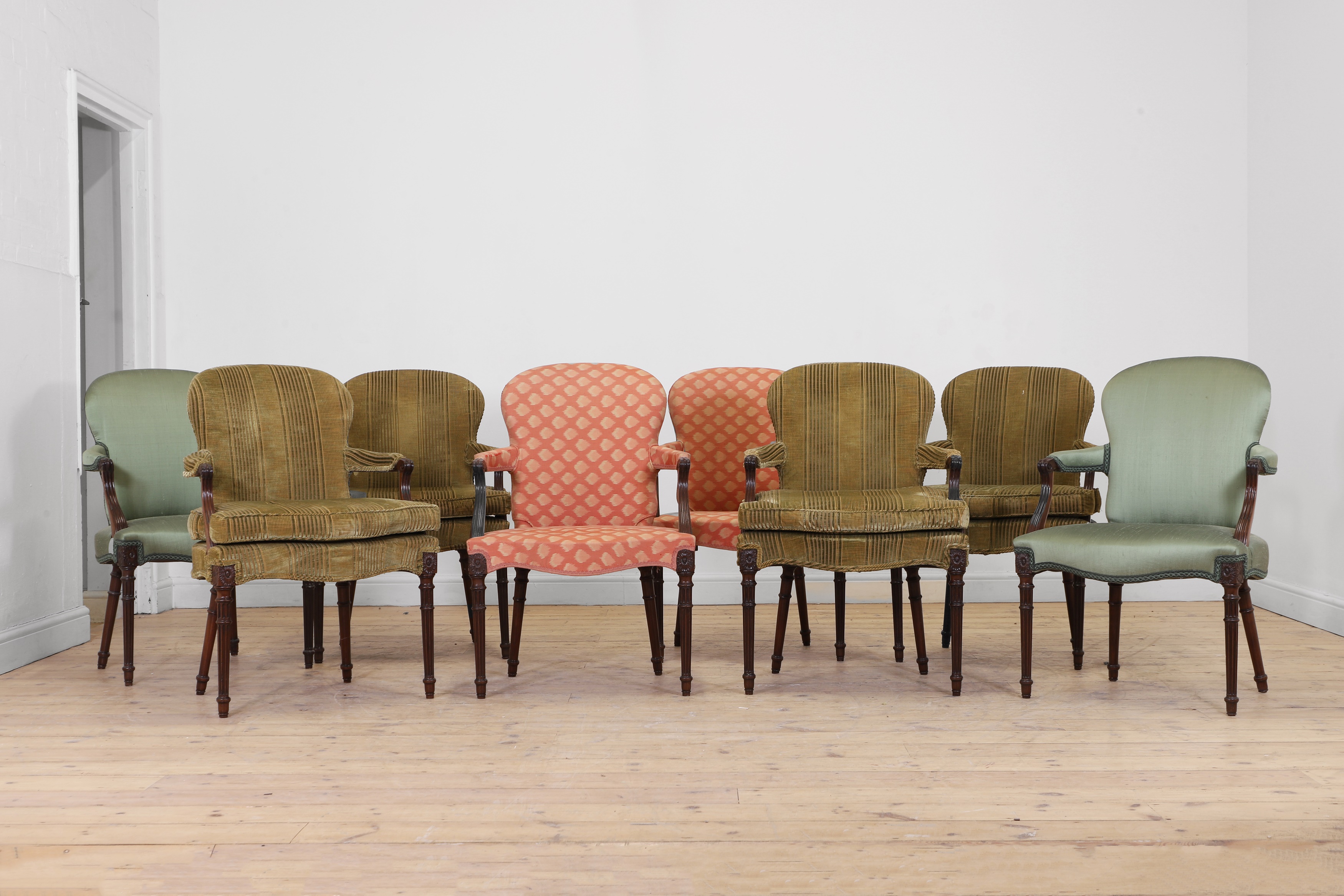 A set of eight George III mahogany armchairs (£7,000-9,000)